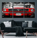 Red Mustang Car Wall Art – Framed Classic Vehicle Canvas by MyGreatCanvas | Canvas Wall Art Prints | Photo Prints & Wall Decor