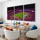 Bryant-Denny Stadium Night Game Triple Canvas Wall Art -