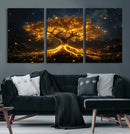 Golden Tree of Life Canvas Wall Art Print - Majestic Glowing by MyGreatCanvas | Canvas Wall Art Prints | Photo Prints & Wall Decor