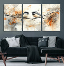 Abstract Watercolor Chickadee Bird Canvas Wall Art Print - by MyGreatCanvas | Canvas Wall Art Prints | Photo Prints & Wall Decor