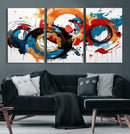 Abstract Wall Art, Rings Wall Art Canvas Print