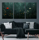 Wildflower Field Framed Wall Art, Vintage Botanical