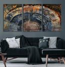 Framed Tree Ring Wall Art - Abstract Colorful Tree Ring Wall