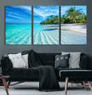 Tropical Beach Wall Art Canvas Print - Serene Ocean
