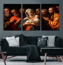 Religious Canvas Wall Art Print - Madonna and Child with