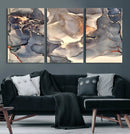 Abstract Blue and Gold Wall Art - Fluid Ink Artwork - Modern by MyGreatCanvas | Canvas Wall Art Prints | Photo Prints & Wall Decor