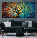 Yggdrasil Tree of Life Wall Art Print | Mosaic Style 3-Panel