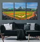 Wrigley Field Chicago Cubs Panoramic Canvas Print –