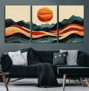 Mountain Triptych Wall Art Canvas Print – Western Nature