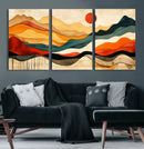 Mid Century Wall Art Print  - Abstract Woodland Print -