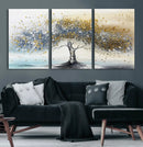 Golden and Silver Tree Wall Art – Framed Elegant Leaves by MyGreatCanvas | Canvas Wall Art Prints | Photo Prints & Wall Decor