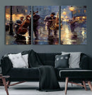 Afro Abstract Jazz Music Wall Art Canvas Print – Colorful