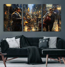 Jazz Canvas Wall Art Print – Abstract African American Music