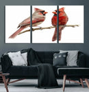 Cardinal Canvas Wall Art - Male and Female Cardinal Print -