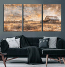 Rustic Farmhouse Wall Art Canvas Print | Barn and Field