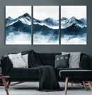 Snowy Peaks Wall Art – Framed Misty Mountain Canvas Artwork by MyGreatCanvas | Canvas Wall Art Prints | Photo Prints & Wall Decor