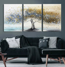 Silver Tree Wall Art – Framed Golden Leaves Canvas Artwork, by MyGreatCanvas | Canvas Wall Art Prints | Photo Prints & Wall Decor