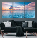Ocean Sunset Canvas Wall Art Print – Tranquil Seascape