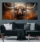 Highland Bull Canvas Abstract Canvas Wall Art Print – by MyGreatCanvas | Canvas Wall Art Prints | Photo Prints & Wall Decor