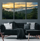 Mountain Sunrise Wall Art – Framed Pine Forest Canvas by MyGreatCanvas | Canvas Wall Art Prints | Photo Prints & Wall Decor