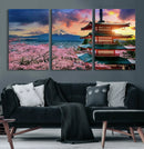 Mount Fuji Cherry Blossom Wall Art Canvas Print – Framed by MyGreatCanvas | Canvas Wall Art Prints | Photo Prints & Wall Decor
