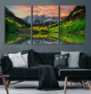 Maroon Bells Lake Wall Art Canvas Print – Framed Majestic