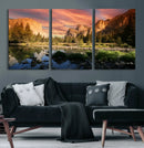 Yosemite Valley Wall Art Canvas Print – El Capitan Sunset