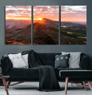 Mountain Sunrise Wall Art Canvas Print – Alpine Ridge