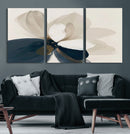 Minimal Flower Wall Art Canvas Print – Framed Beige Bloom