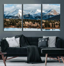 Grand Teton Park Wall Art Canvas Print – Framed Alpine Lake