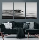 Black Wave Wall Art Canvas Print – Framed Abstract Surf by MyGreatCanvas | Canvas Wall Art Prints | Photo Prints & Wall Decor