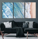 Aerial Ocean View Wall Art Canvas Print – Framed Soft Blue by MyGreatCanvas | Canvas Wall Art Prints | Photo Prints & Wall Decor