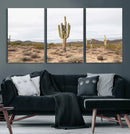 Saguaro Cactus Wall Art Canvas Print – Framed Desert