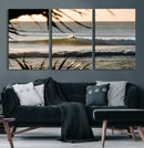 Sunset Surf Wall Art Canvas Print – Framed Golden Hour Waves