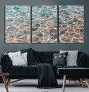 Clear Water Wall Art Canvas Print – Framed Sunlit Ocean