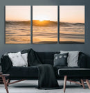 Calm Water Wall Art – Framed Sunset Waves Canvas Artwork, by MyGreatCanvas | Canvas Wall Art Prints | Photo Prints & Wall Decor