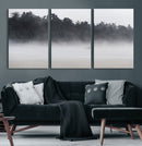 Surfer Fog Wall Art Canvas Print – Framed Foggy Beach Scene by MyGreatCanvas | Canvas Wall Art Prints | Photo Prints & Wall Decor
