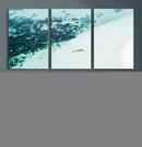Minimal Beach Wall Art – Framed Ocean Swimming Canvas by MyGreatCanvas | Canvas Wall Art Prints | Photo Prints & Wall Decor