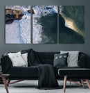 Ocean Wave Wall Art – Aerial Coastal View Canvas Artwork, by MyGreatCanvas | Canvas Wall Art Prints | Photo Prints & Wall Decor