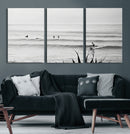 Surfer Silhouette Wall Art – Framed Calm Ocean Canvas by MyGreatCanvas | Canvas Wall Art Prints | Photo Prints & Wall Decor