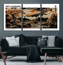 Modern Japanese Wall Art Canvas Print – Framed Abstract