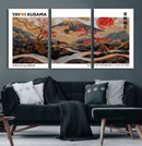Mount Fuji Wall Art Canvas Print – Framed Abstract Mount