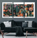 Modern Japanese Wall Art Canvas Print – Framed Abstract