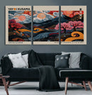 Modern Japanese Wall Art Canvas Print – Framed Contemporary