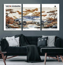 Modern Japanese Wall Art Canvas Print – Framed Abstract