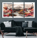 Modern Japanese Wall Art Canvas Print – Framed Abstract