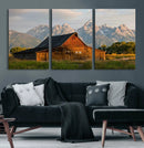 Rustic Barn Wall Art Canvas Print – Framed Grand Teton Park