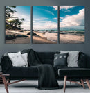 Tropical Beach Wall Art Canvas Print – Framed Ocean Waves
