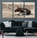 Texas Longhorn Wall Art Canvas Print – Framed Country Living
