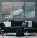 Ocean Waves Wall Art Canvas Print – Framed Coastal Serenity